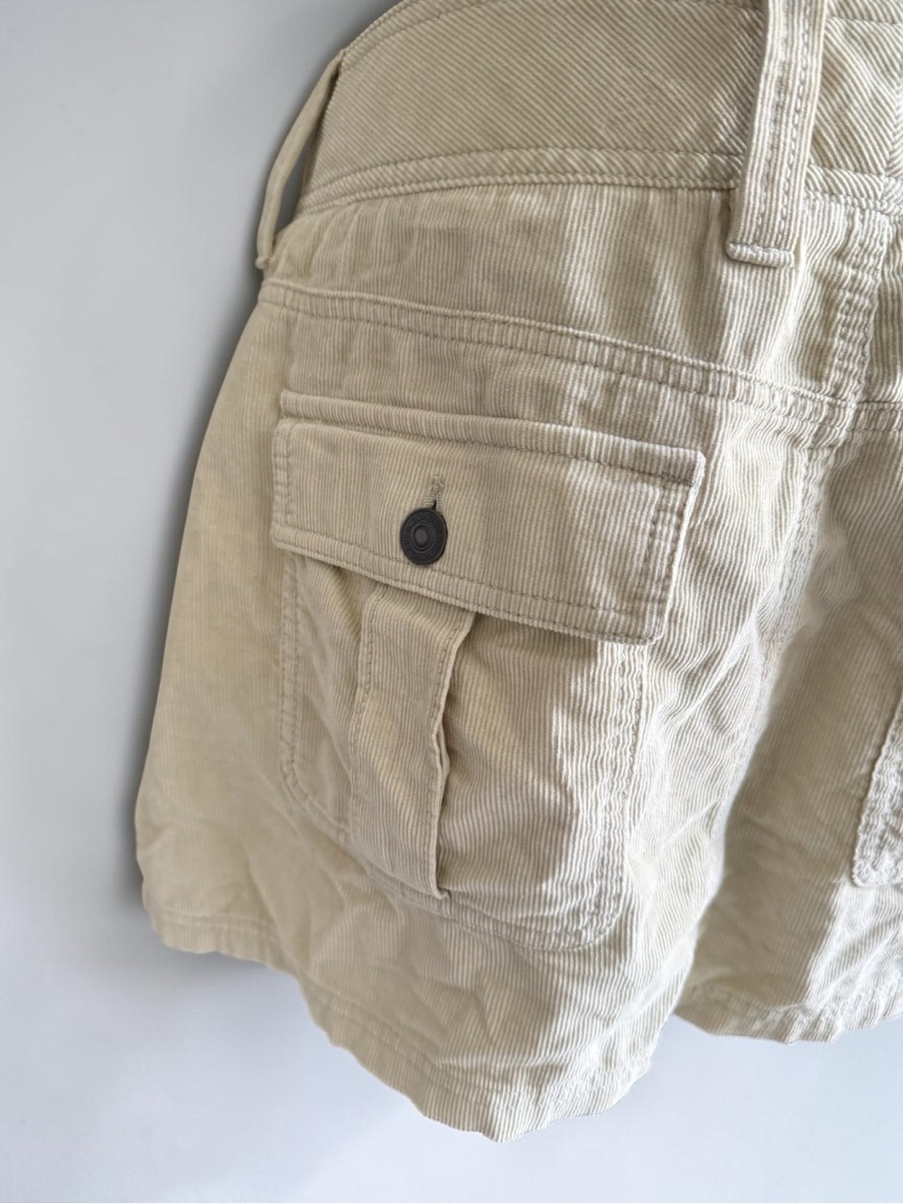 Abercrombie & Fitch Neutral Beige Corduroy Mini Skirt - Picture 7 of 15